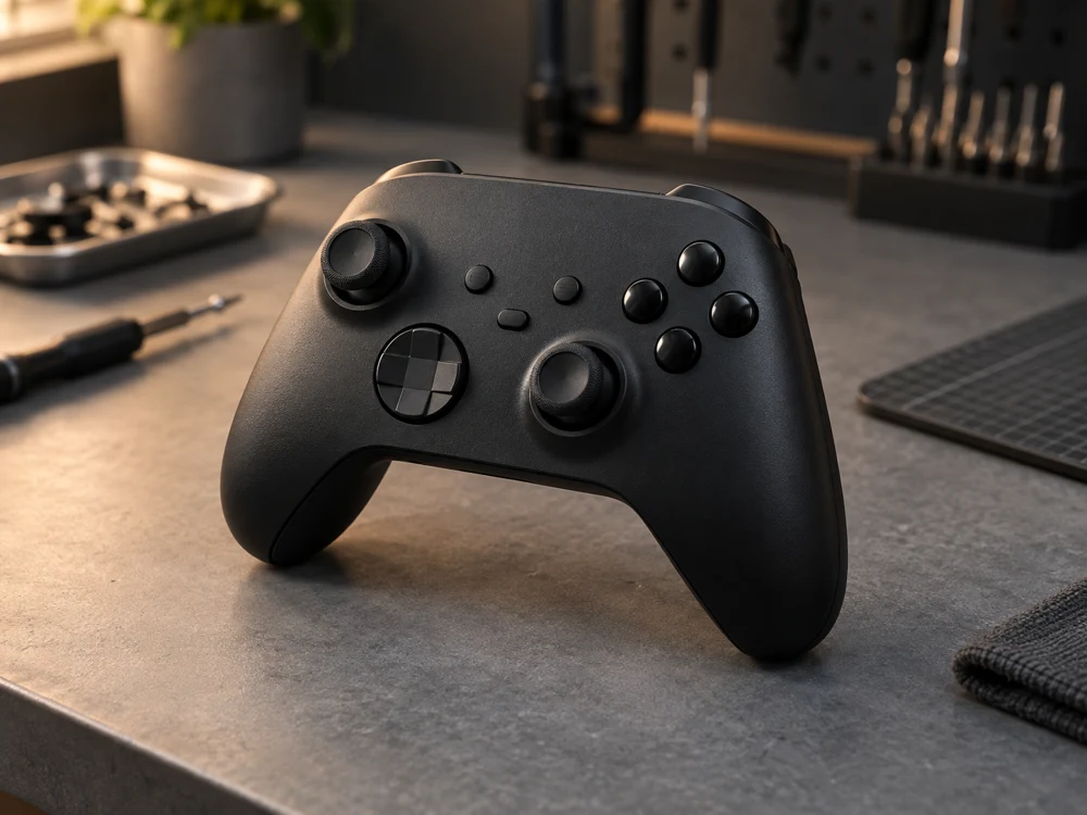 Imagem ilustrativa de controle preto da linha Xbox